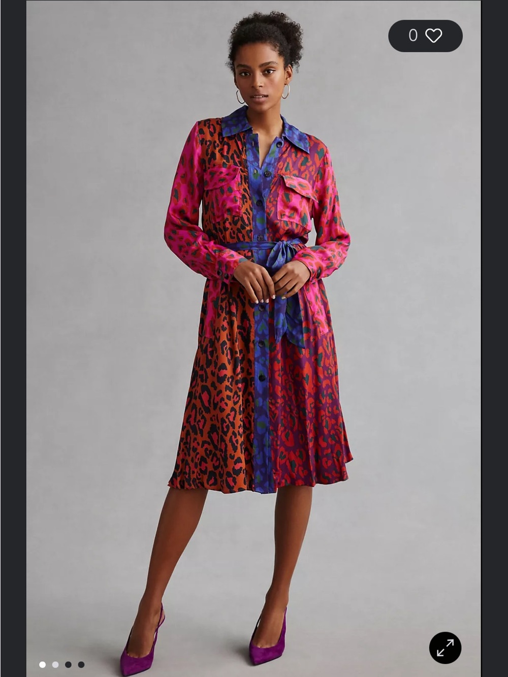 Farm Rio Mixed Leopard Pop Midi Dress